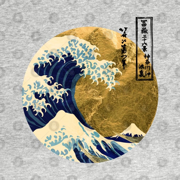 Golden Great Wave off Kanagawa by GreekTavern